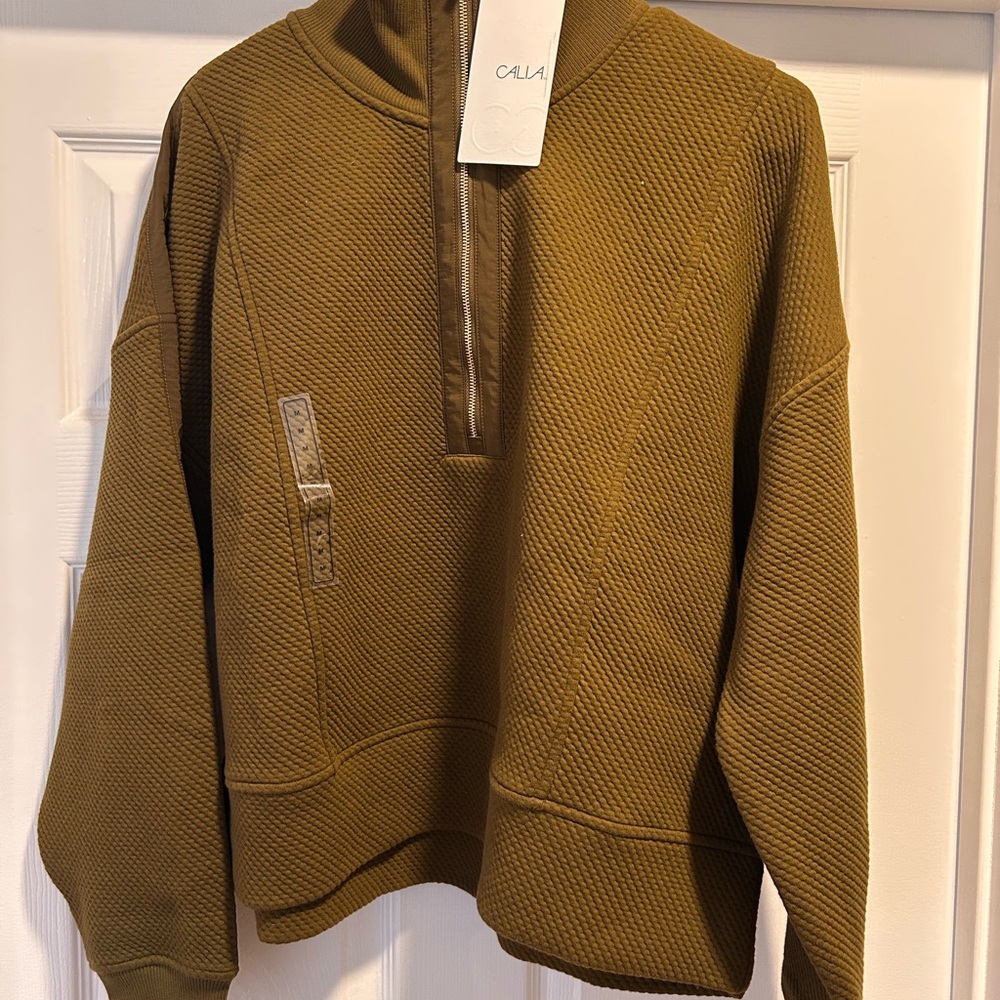 CALA Olive Zip-Up Women's Sweater